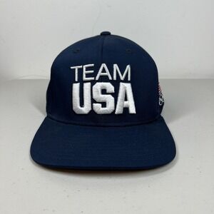 Team USA‎ Hat Cap Mens Snap Back Navy Blue Olympic Games United States Sports